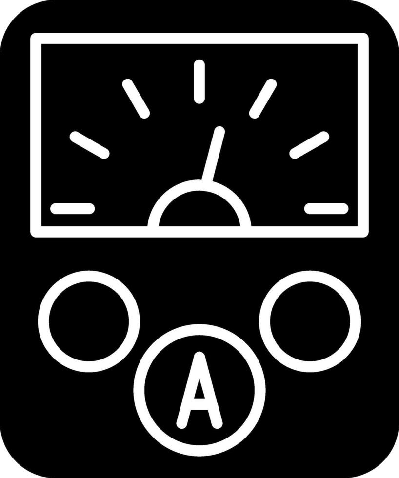 Ammeter Measuring Device Glyph vector