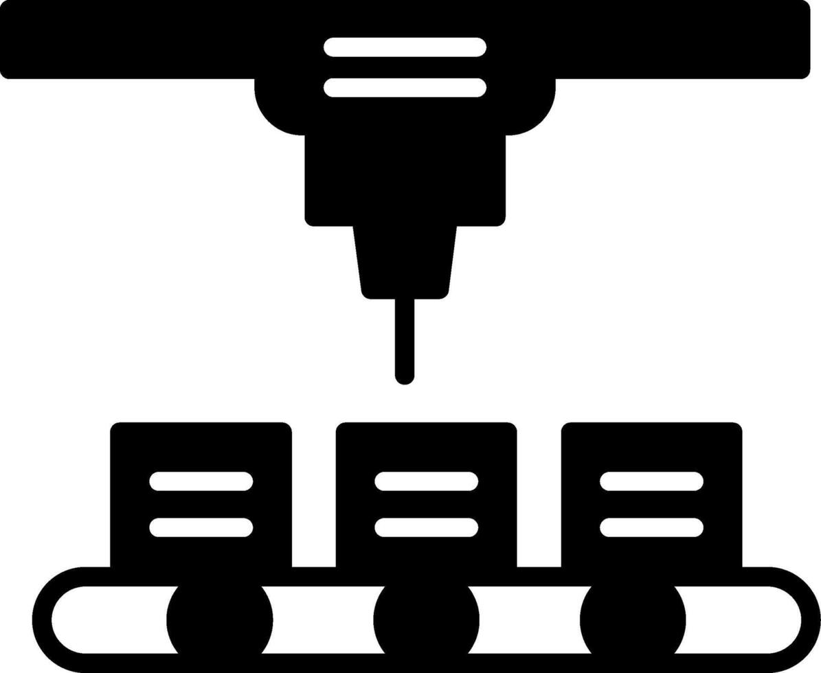 Industrial Production Process Glyph vector