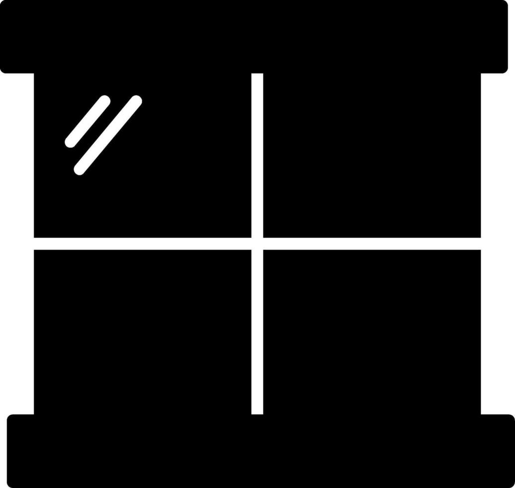 Window Transparent Opening Glyph vector
