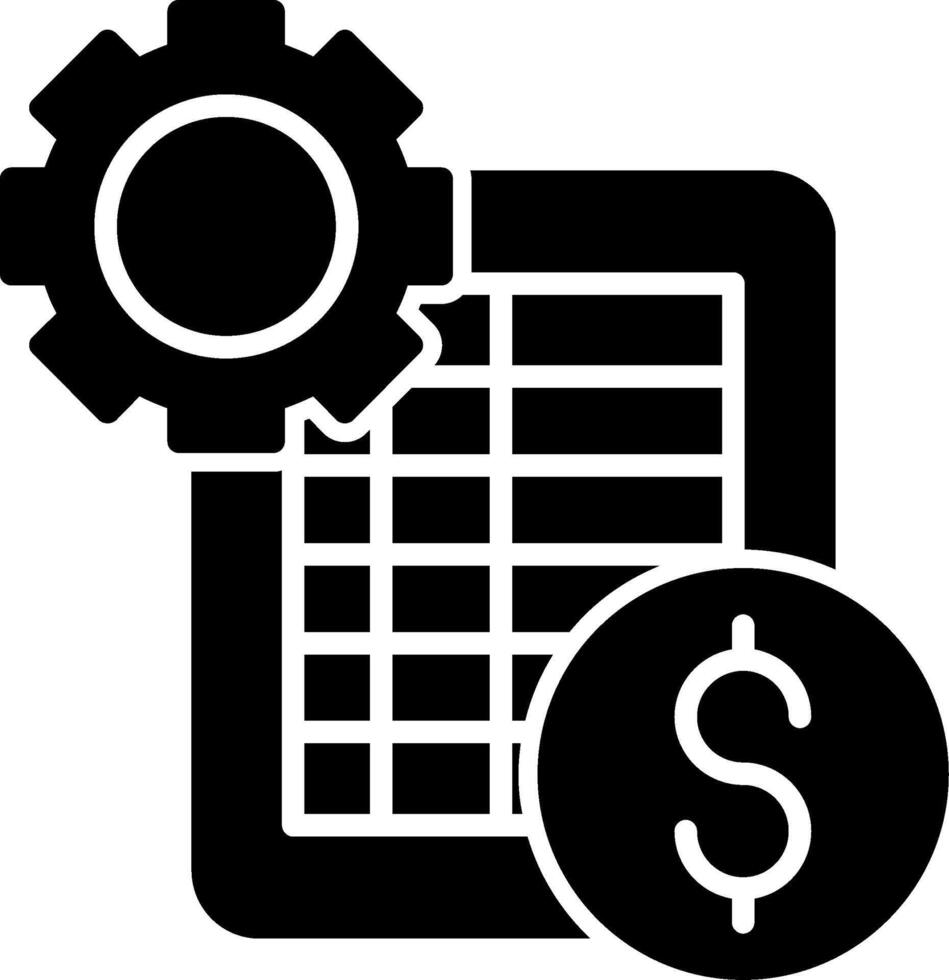 Maintenance Service Tasks Glyph vector