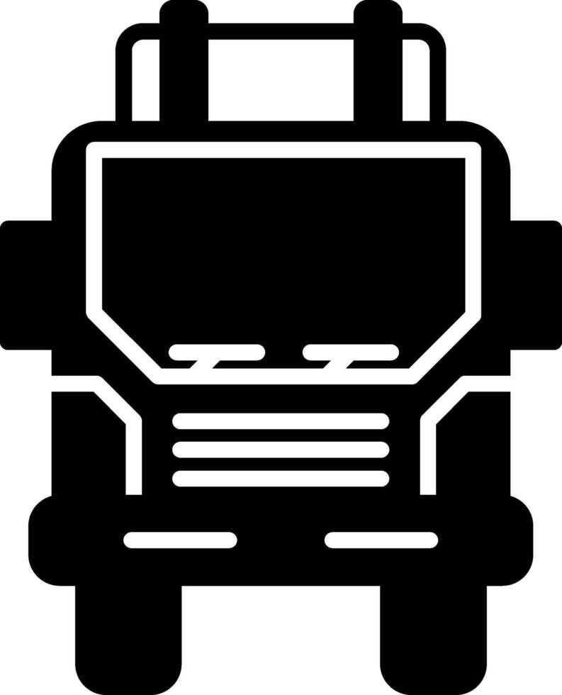 Truck Heavy Transport Vehicle Glyph vector