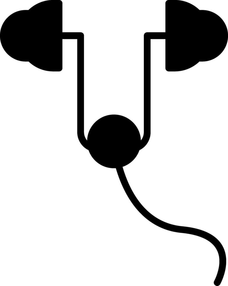 Earplugs Hearing Protection Glyph vector