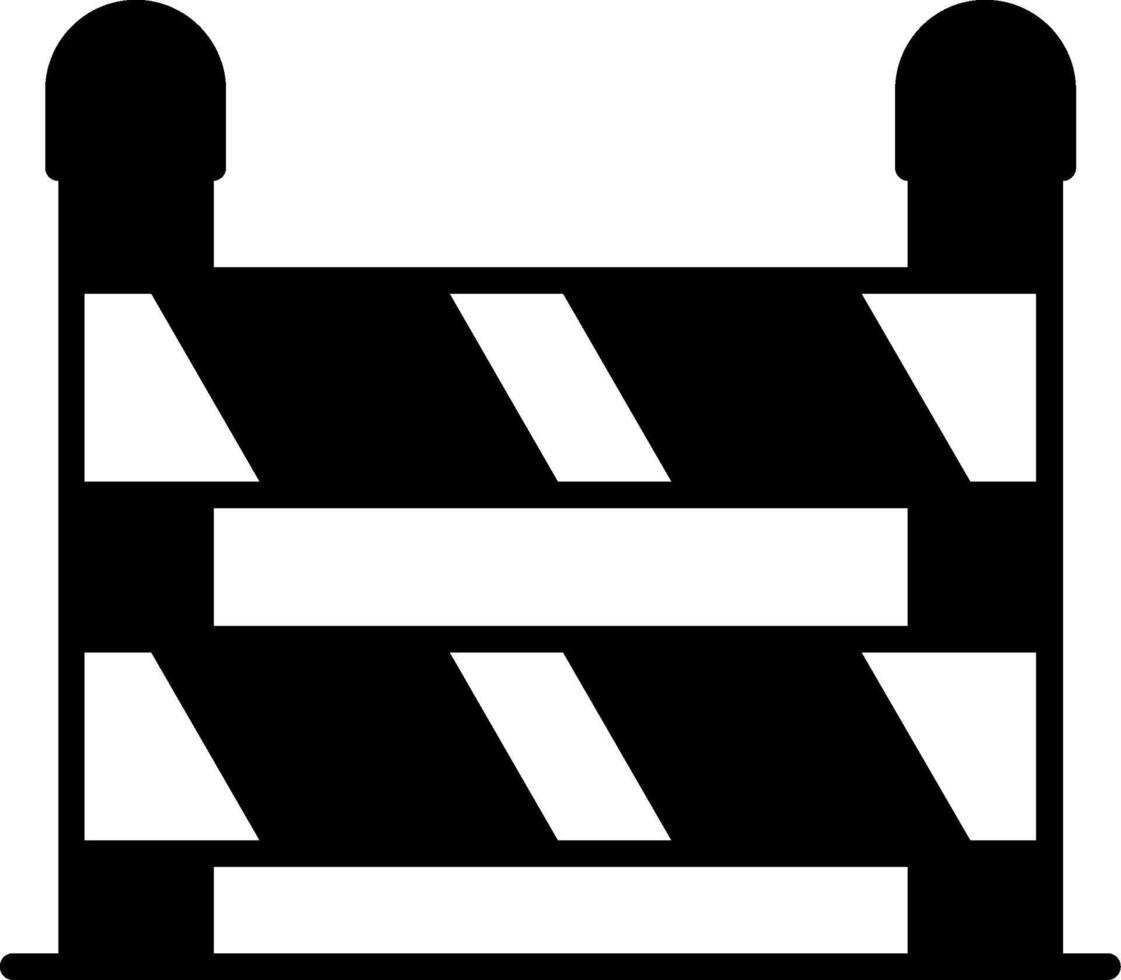 Road Barrier Protection Glyph vector