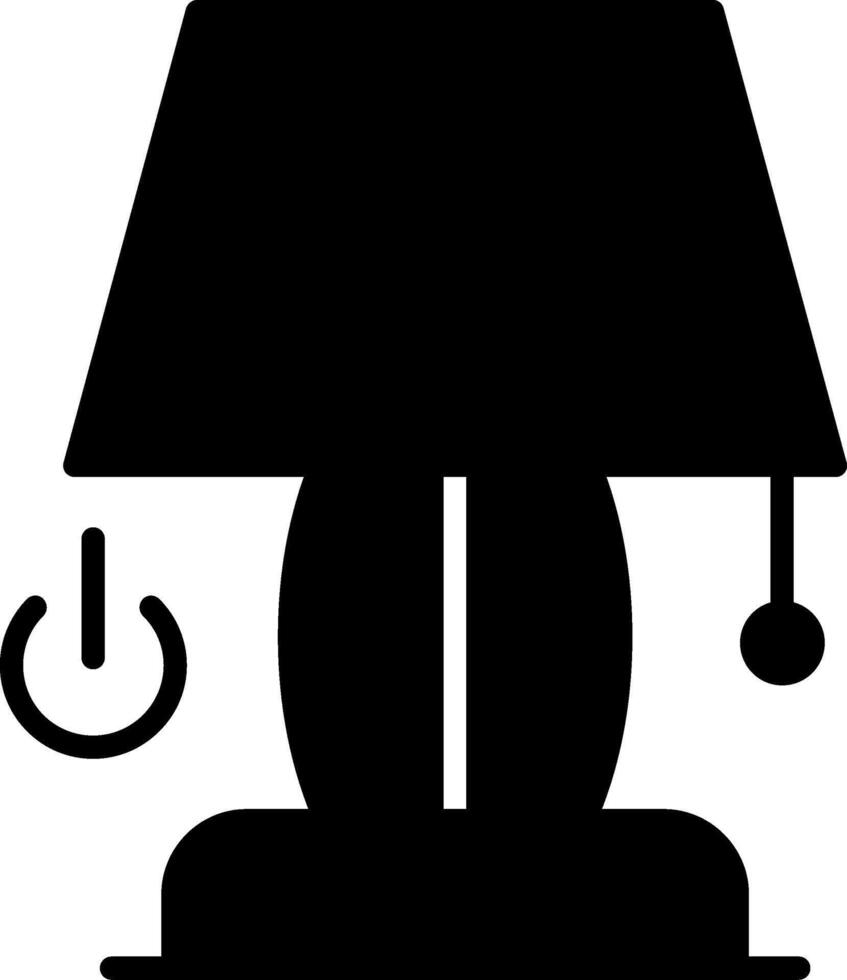 Smart Lamp Intelligent Lighting Glyph vector