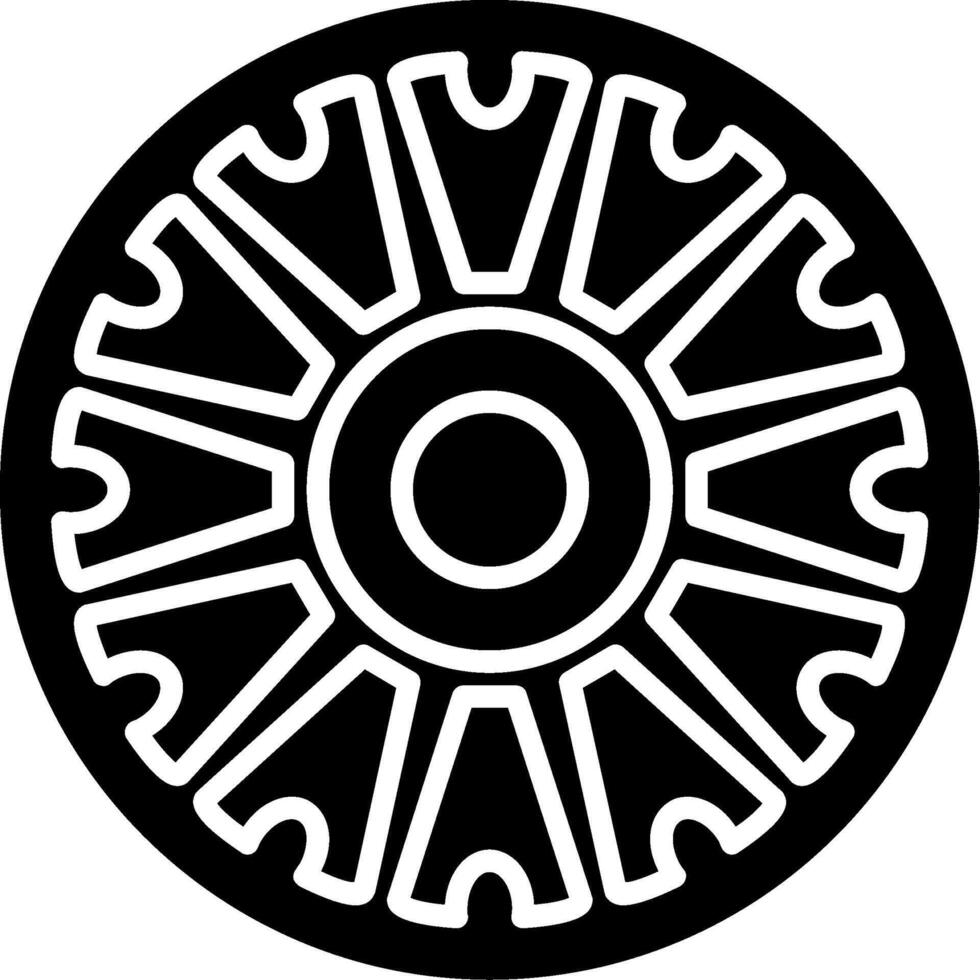Centric Diatom Algae Type Glyph vector