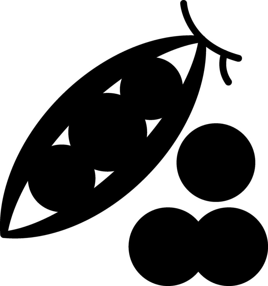 Peas Green Legume Glyph vector