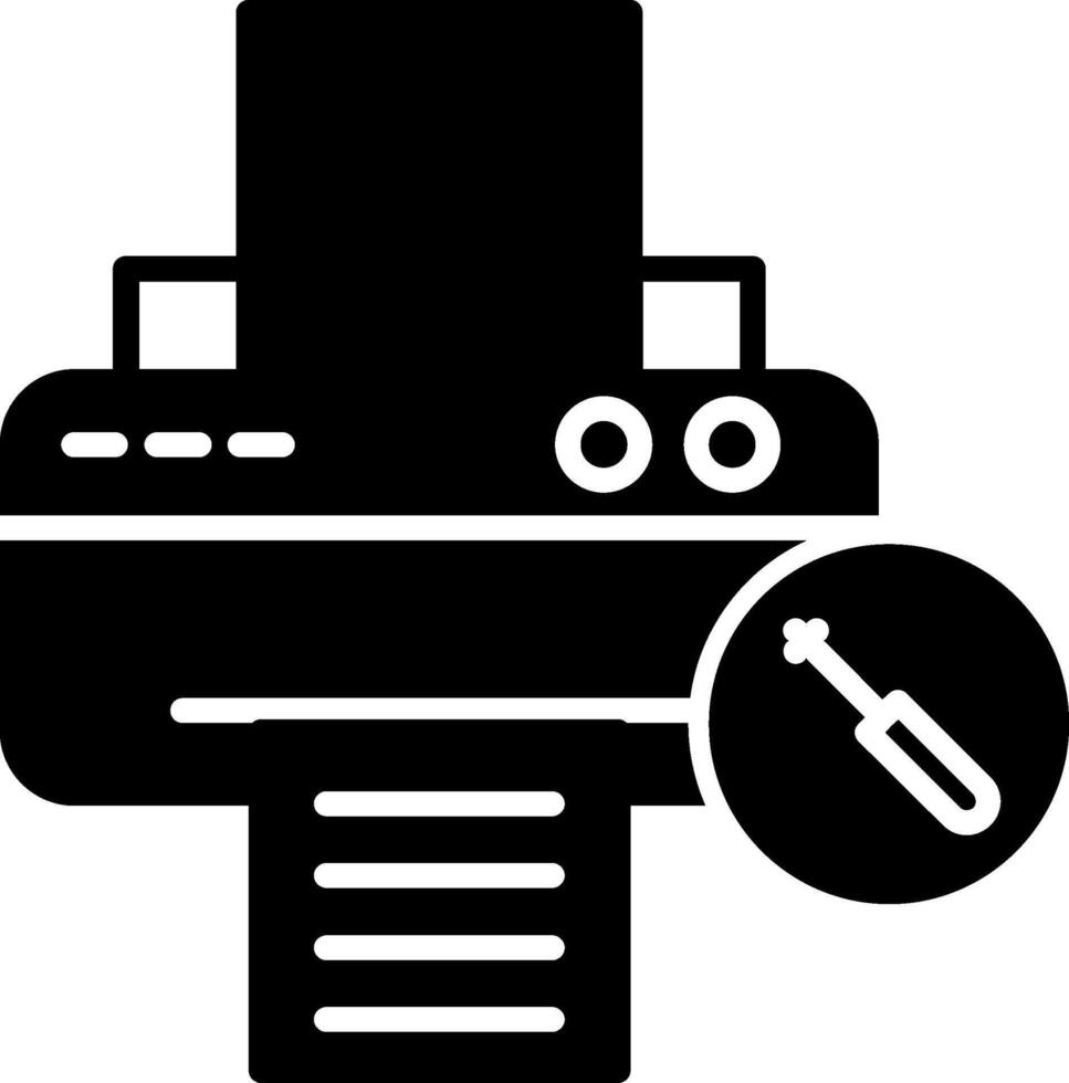 Printer Repair Services Glyph vector