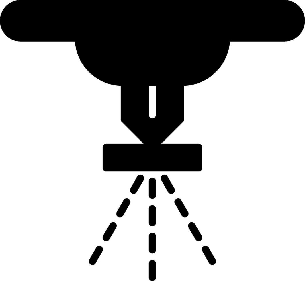 Sprinkler Automatic Irrigation System Glyph vector