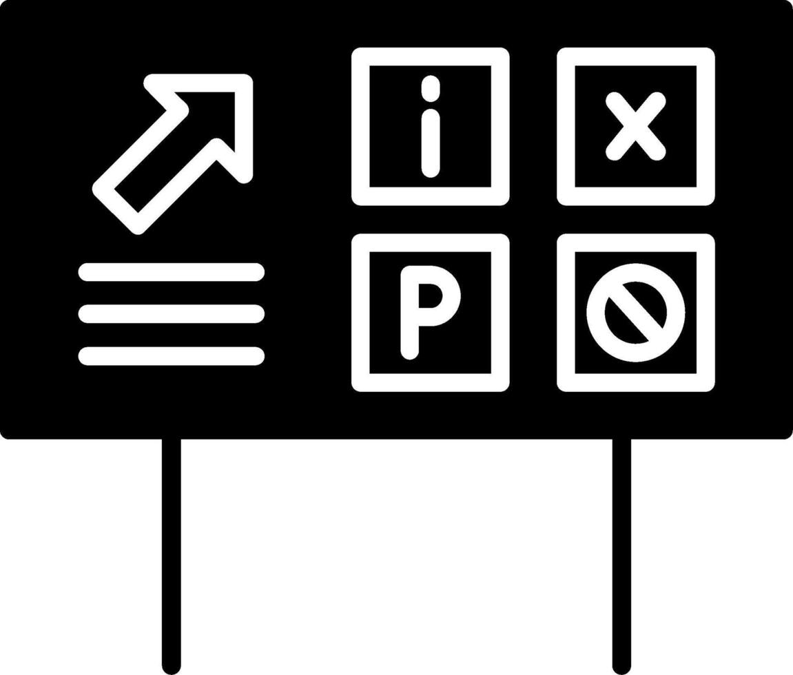 Service Area Sign Board Rest Area Indicator Glyph vector
