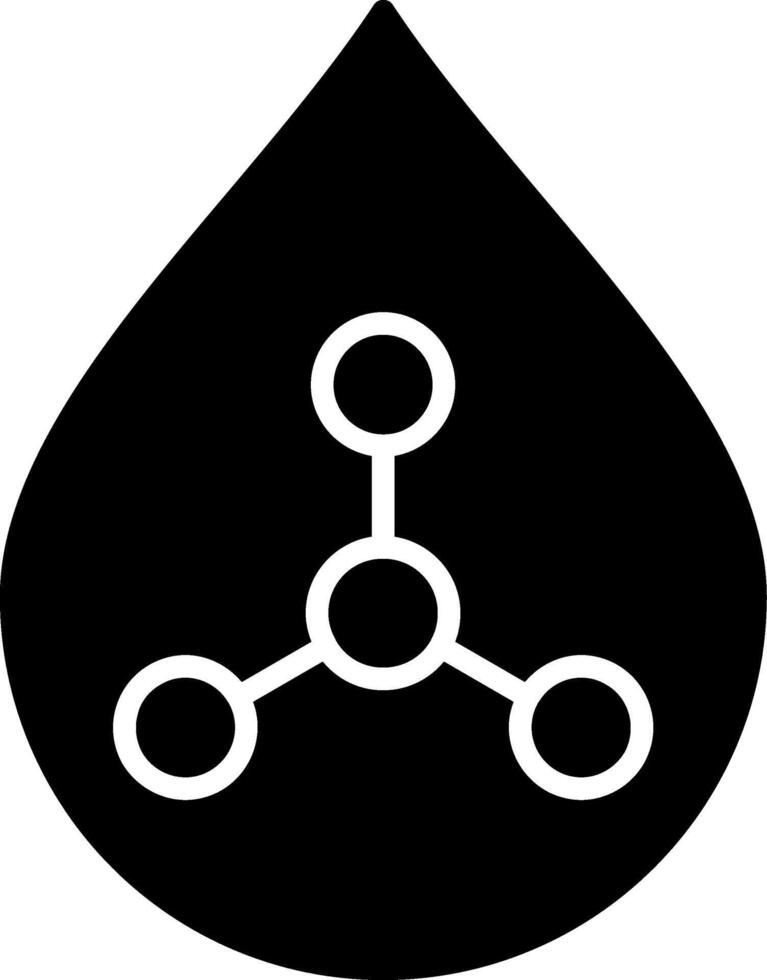 Water Molecule H2O Compound Glyph vector