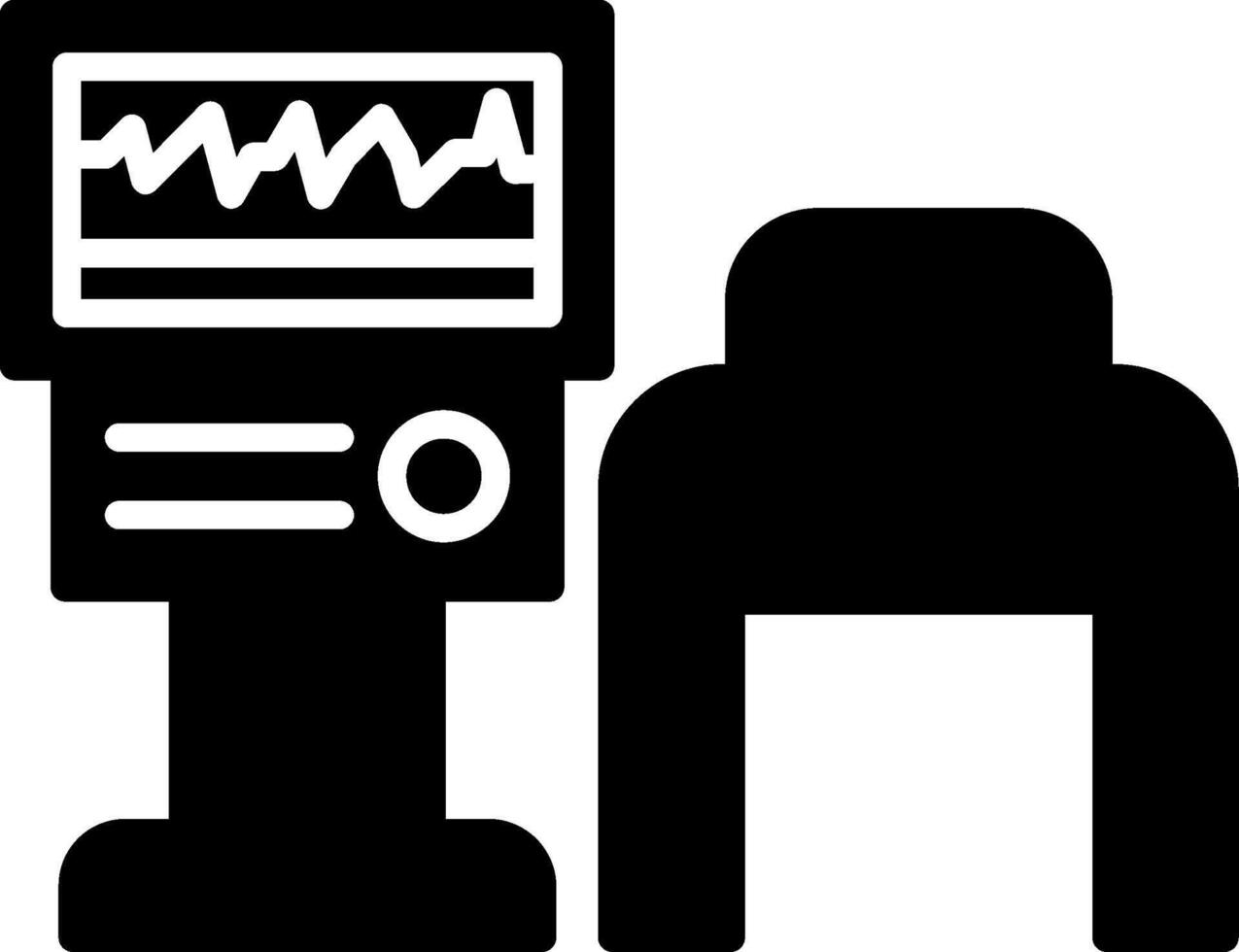 Ventilator Breathing Assistance Glyph vector