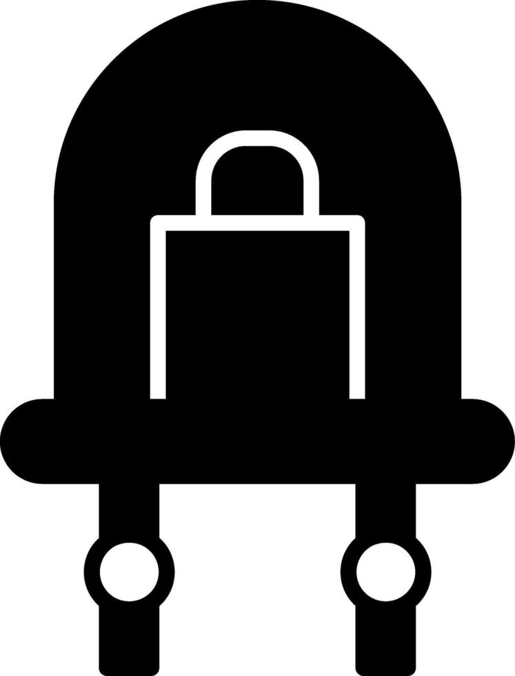 Diode Electrical Function Glyph vector