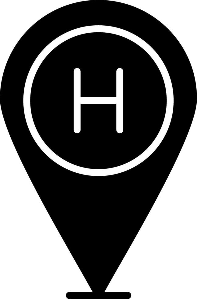Hospital Location Medical Facility Glyph vector