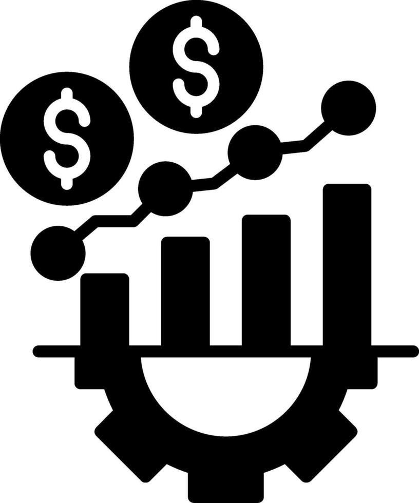 Bookkeeping Accounting Process Glyph vector