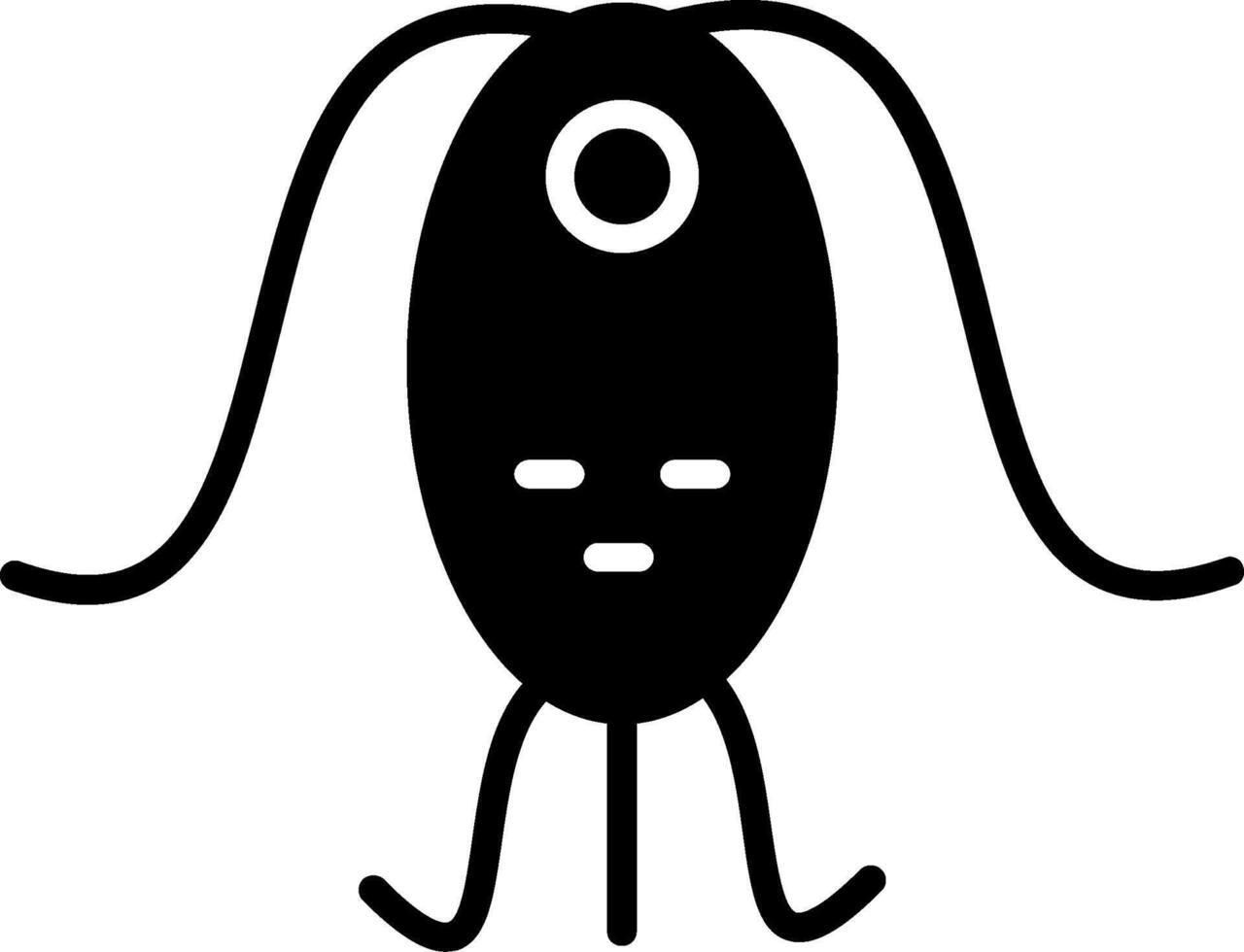 Plankton Marine Microscopic Organisms Glyph vector
