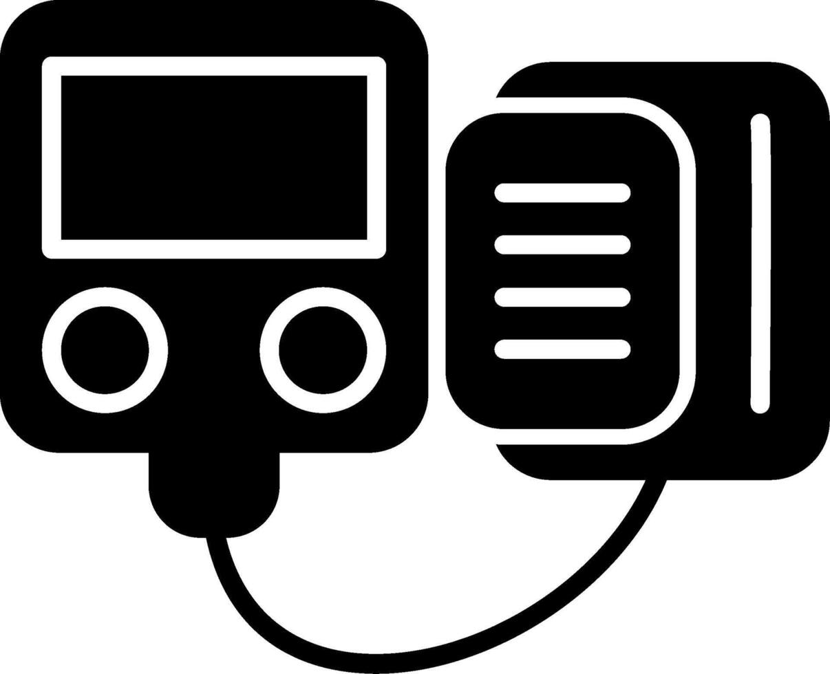 Blood Pressure Blood Flow Monitoring Glyph vector