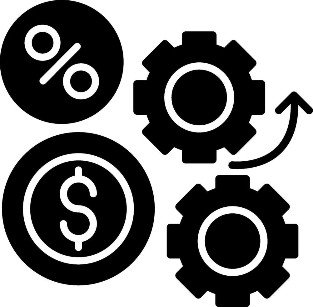 Bookkeeping Financial Services Glyph vector