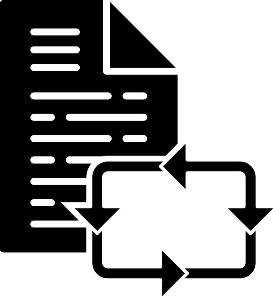 File Recycle Paper Recycling Glyph vector