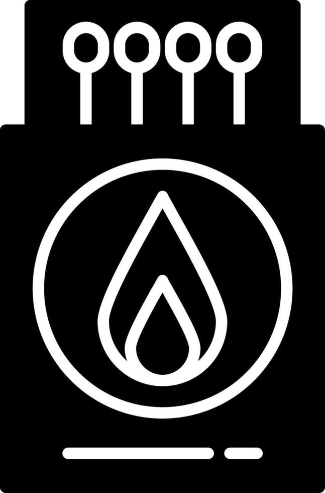 Matchbox Fire Starter Glyph vector