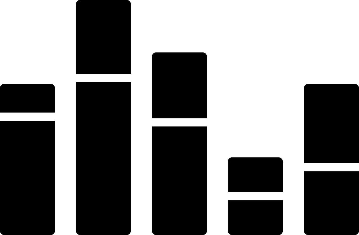 Bar Chart Profit Analysis Glyph vector
