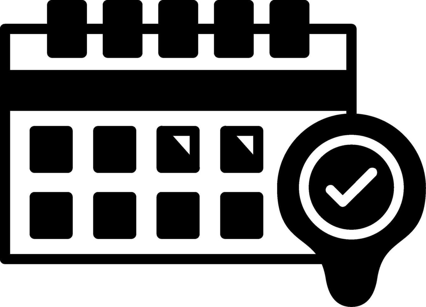 Booking Reservation Process Glyph vector