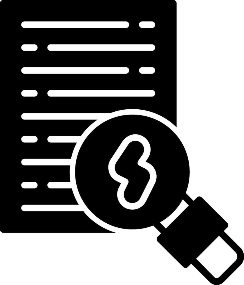 Energy Research Renewable Power Study Glyph vector