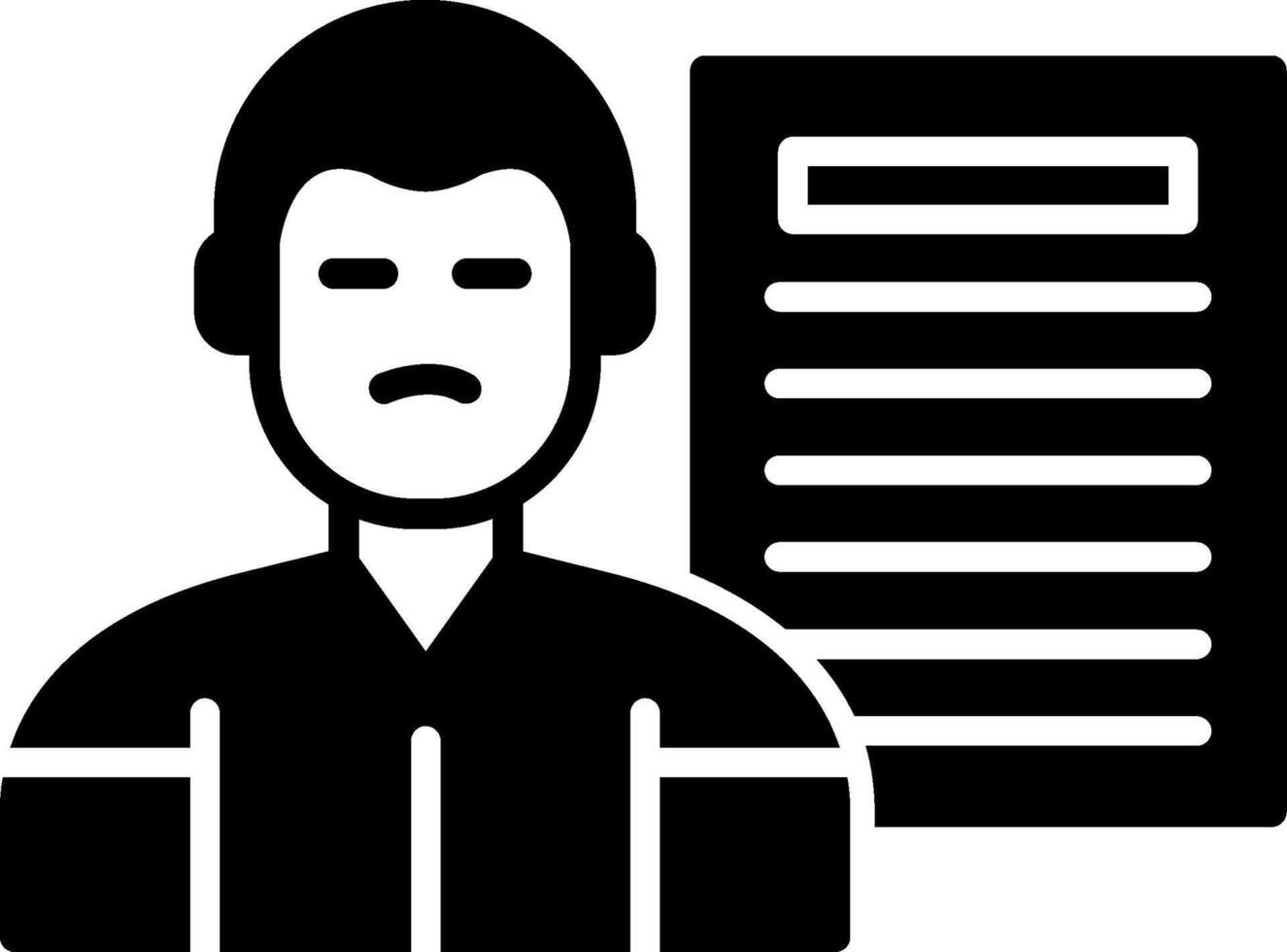 Incomplete Task Management Glyph vector
