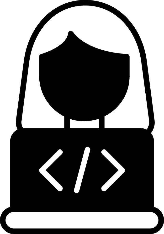 Programmer Coding Tasks Glyph vector