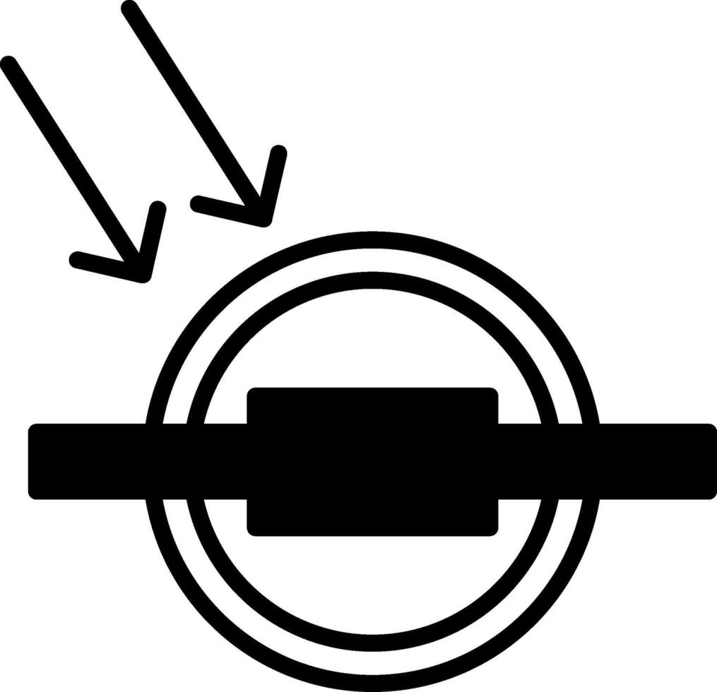 LDR Light Sensor Glyph vector