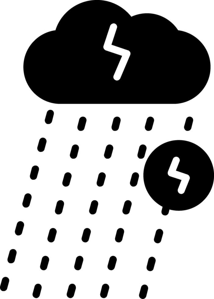Rain Energy Power Glyph vector
