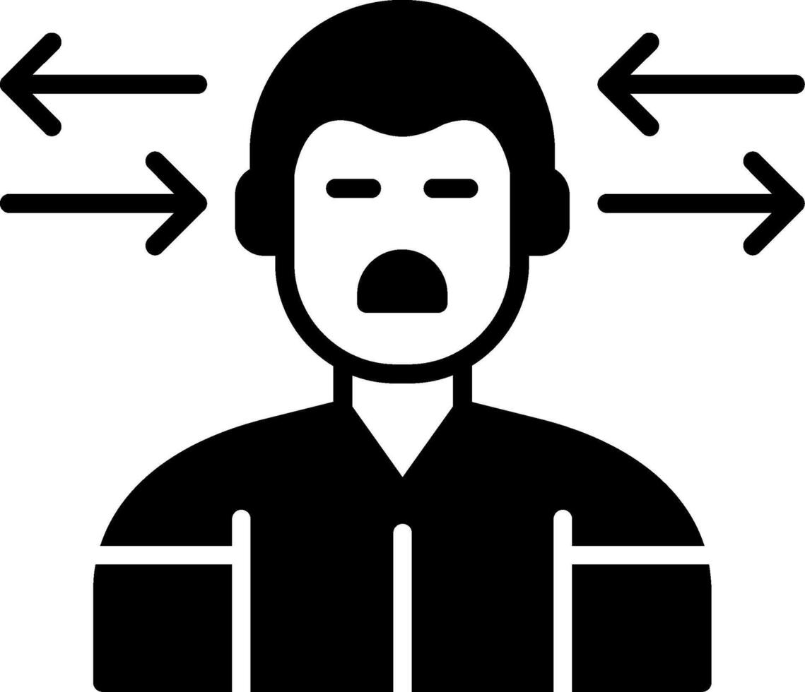 Opposite of Focused Glyph vector