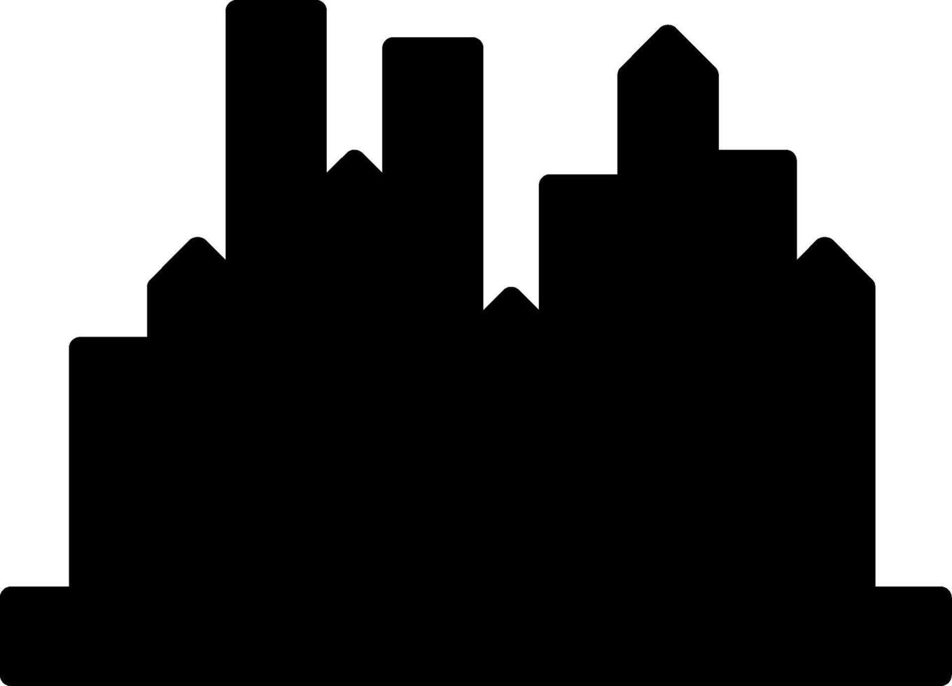 Bar Chart Graphing Glyph vector