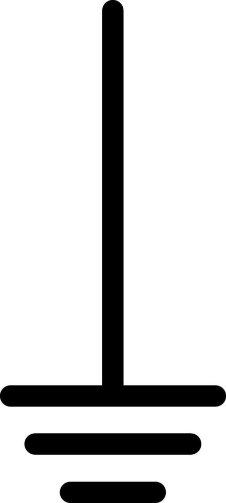 Earthing Electrical System Glyph vector