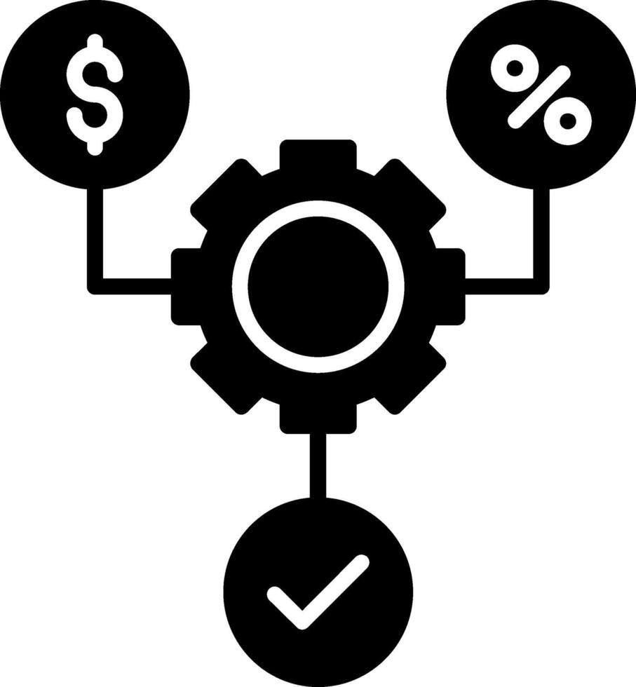 Cash Management Strategy Glyph vector