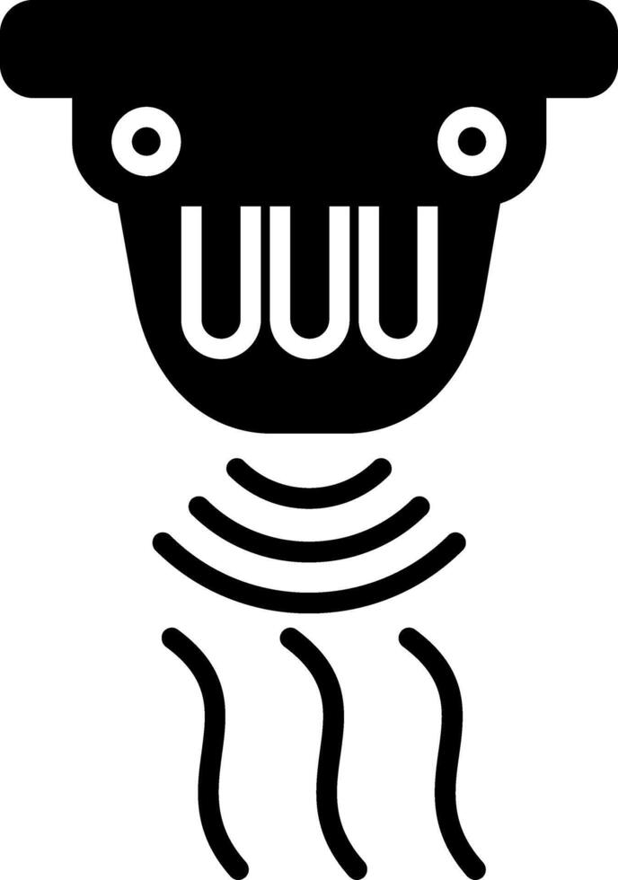Fire Detector Flame Detection Device Glyph vector