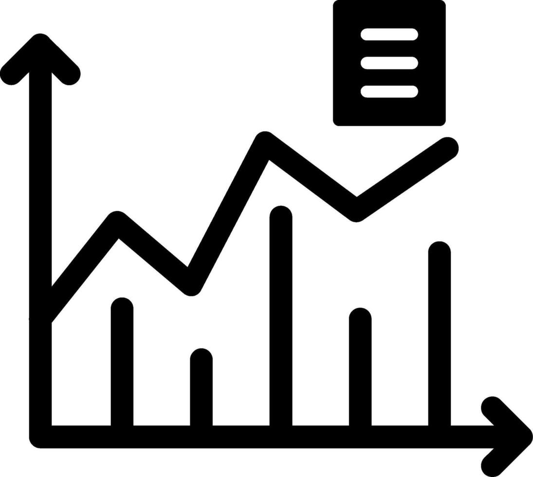 Line Chart Graph Glyph vector