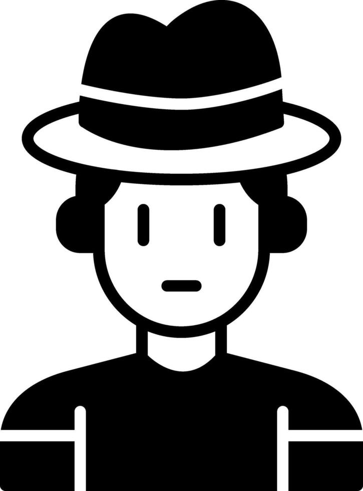 boy Male Figure Glyph vector