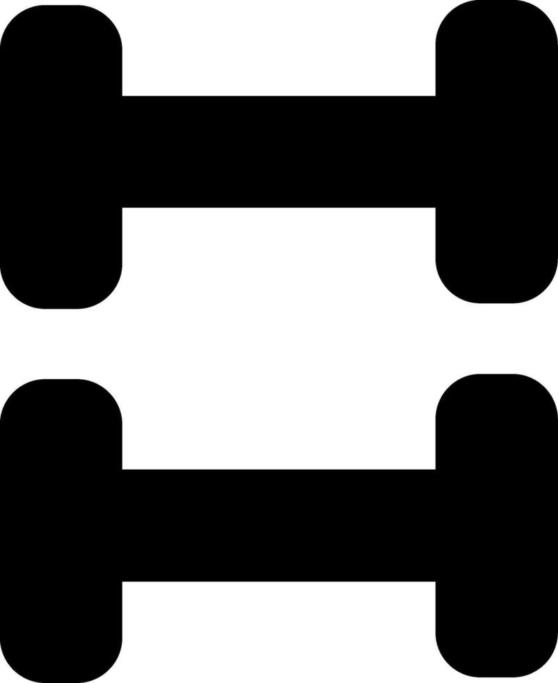 Dumbbells Hand Weights Glyph vector