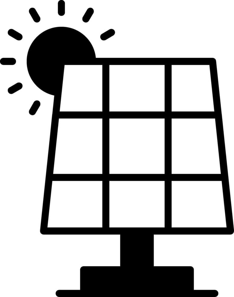Solar Energy Power Glyph vector