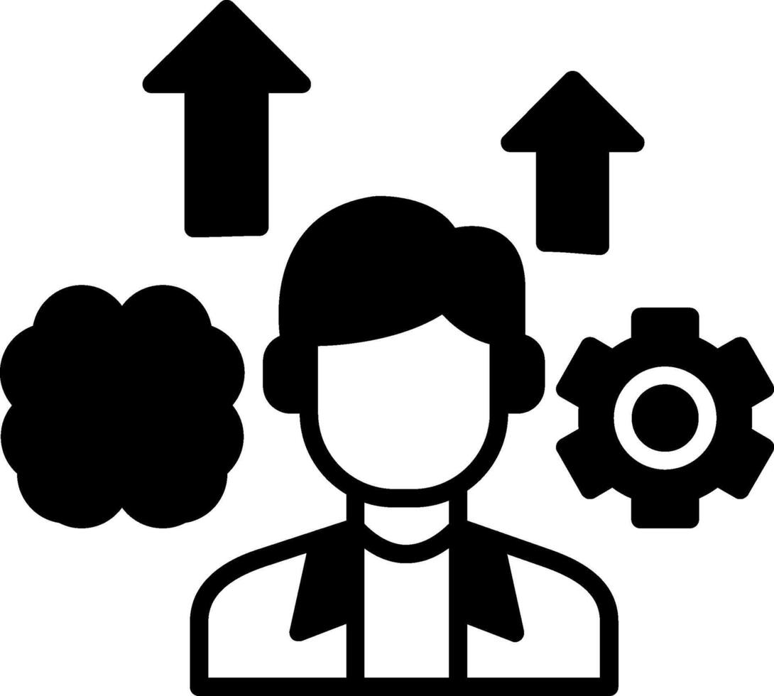 Online Education Virtual Learning Glyph vector