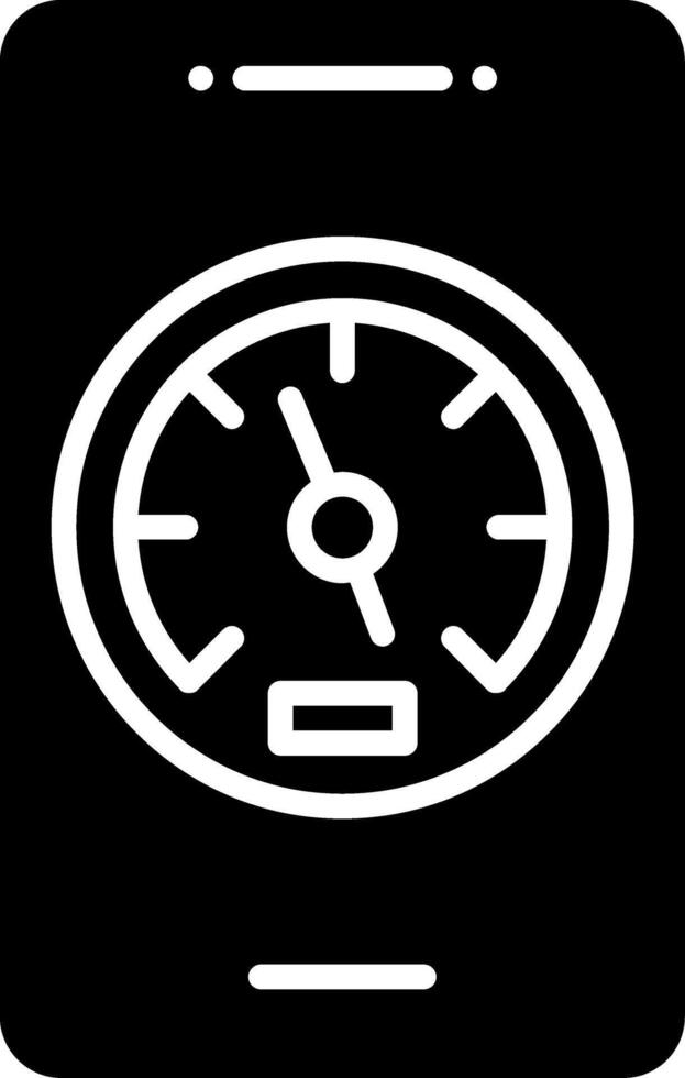 Barometric Pressure Sensor Glyph vector