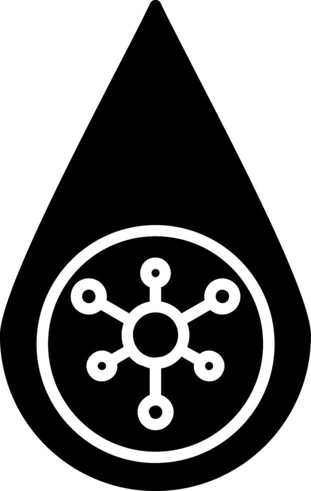 Drop Chemical Measurement Glyph vector
