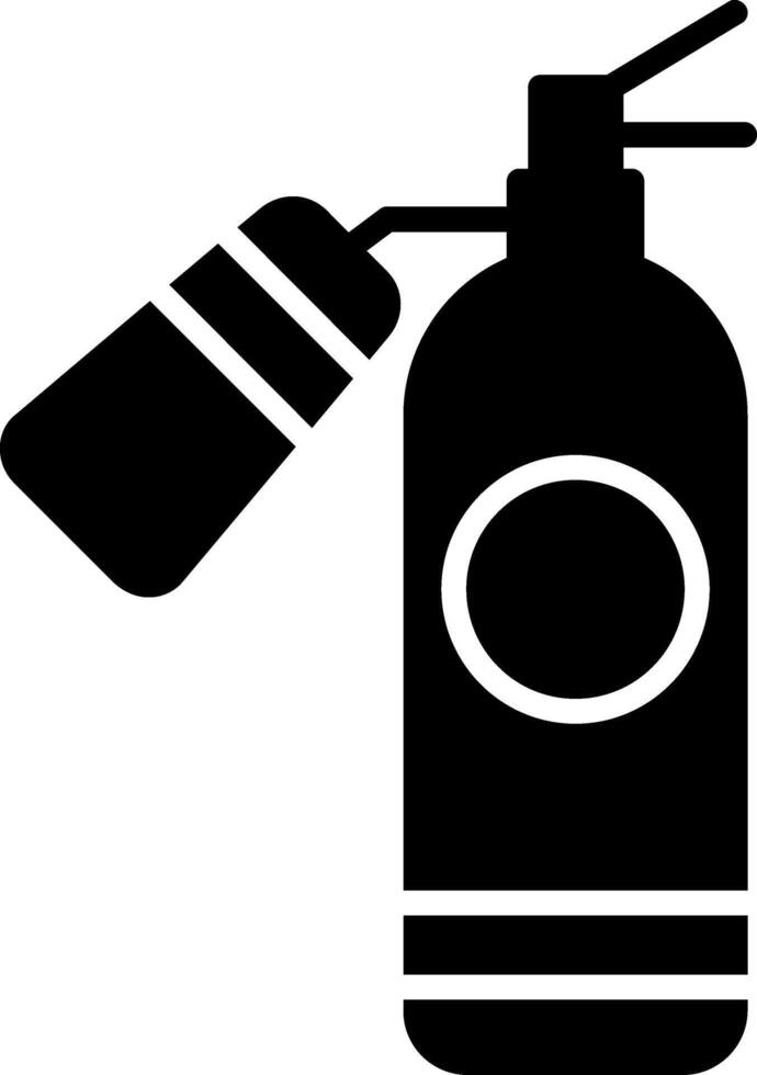 Fire Extinguisher Safety Tool Glyph vector