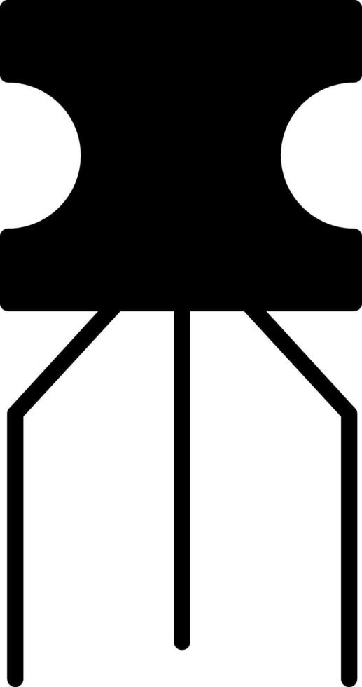 Transistor Electronic Component Glyph vector