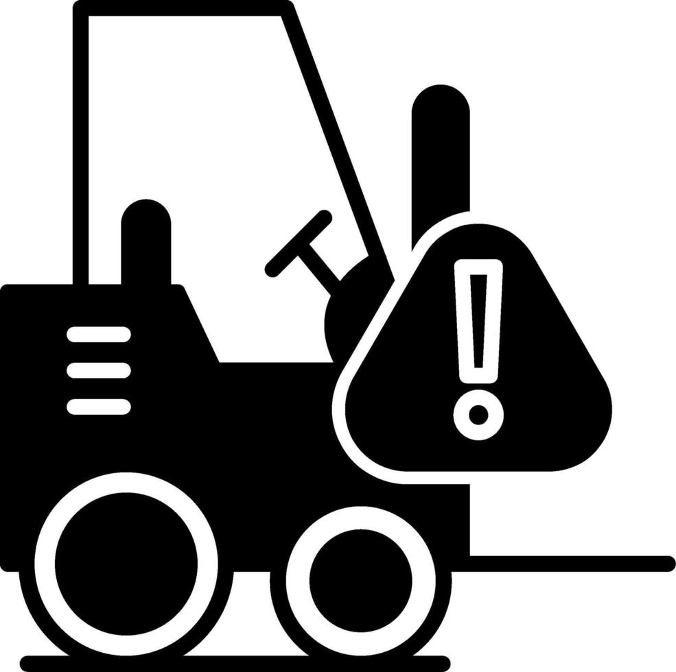 Forklift Caution Forklift Operation Safety Glyph vector