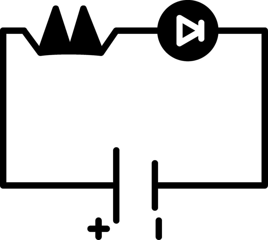 Forward Biased Diode Glyph vector