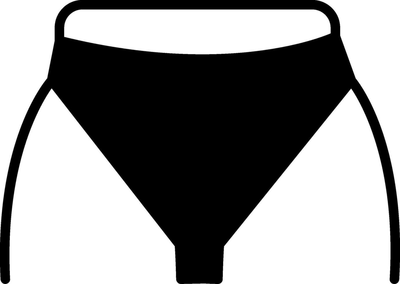 Hips Hip Area Glyph vector
