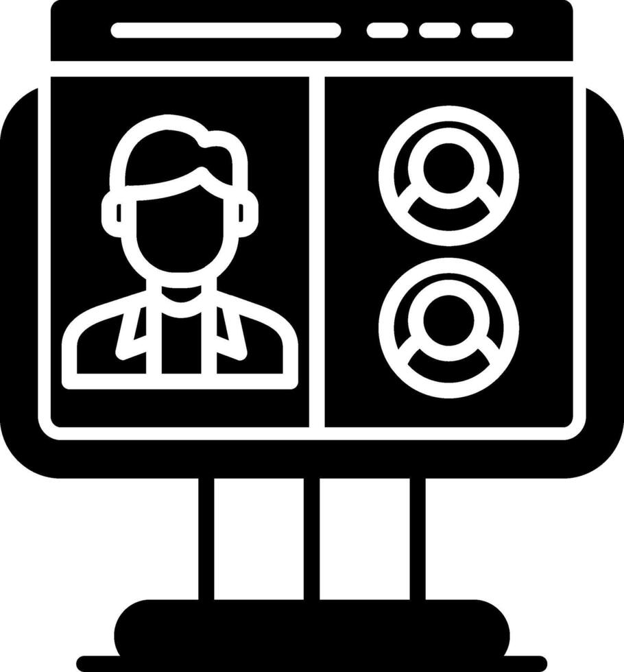 Webinar Live Online Presentation Glyph vector