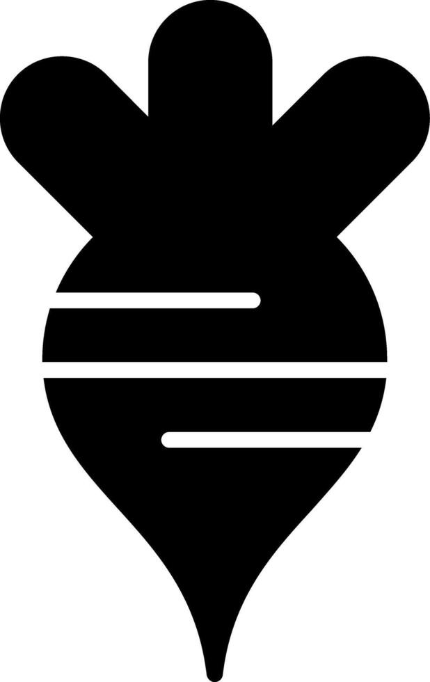 Radish Fresh Vegetable Glyph vector