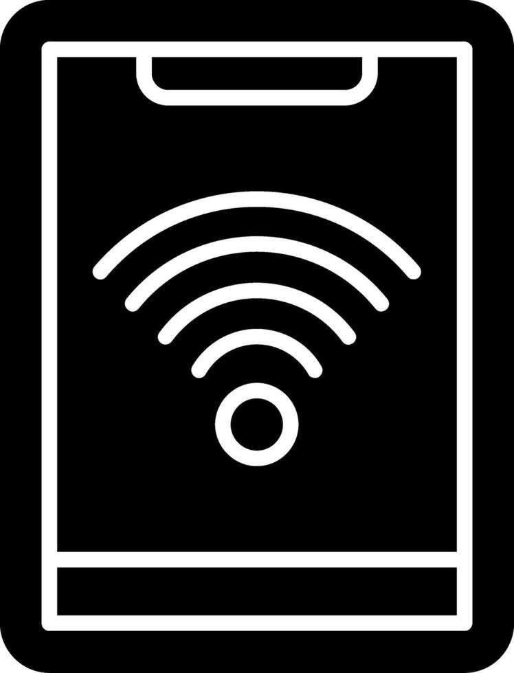 Smart Wifi Wireless Network Management Glyph vector